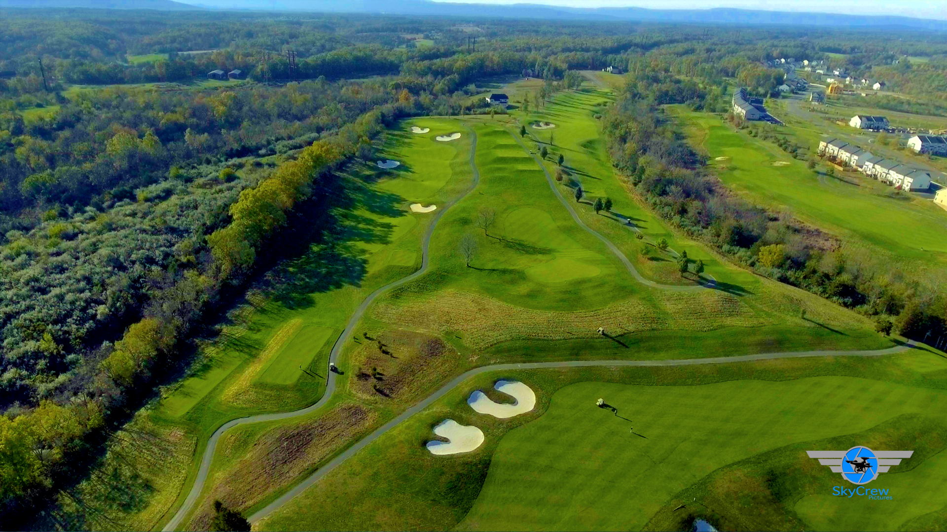 Aerial view of Golf course
